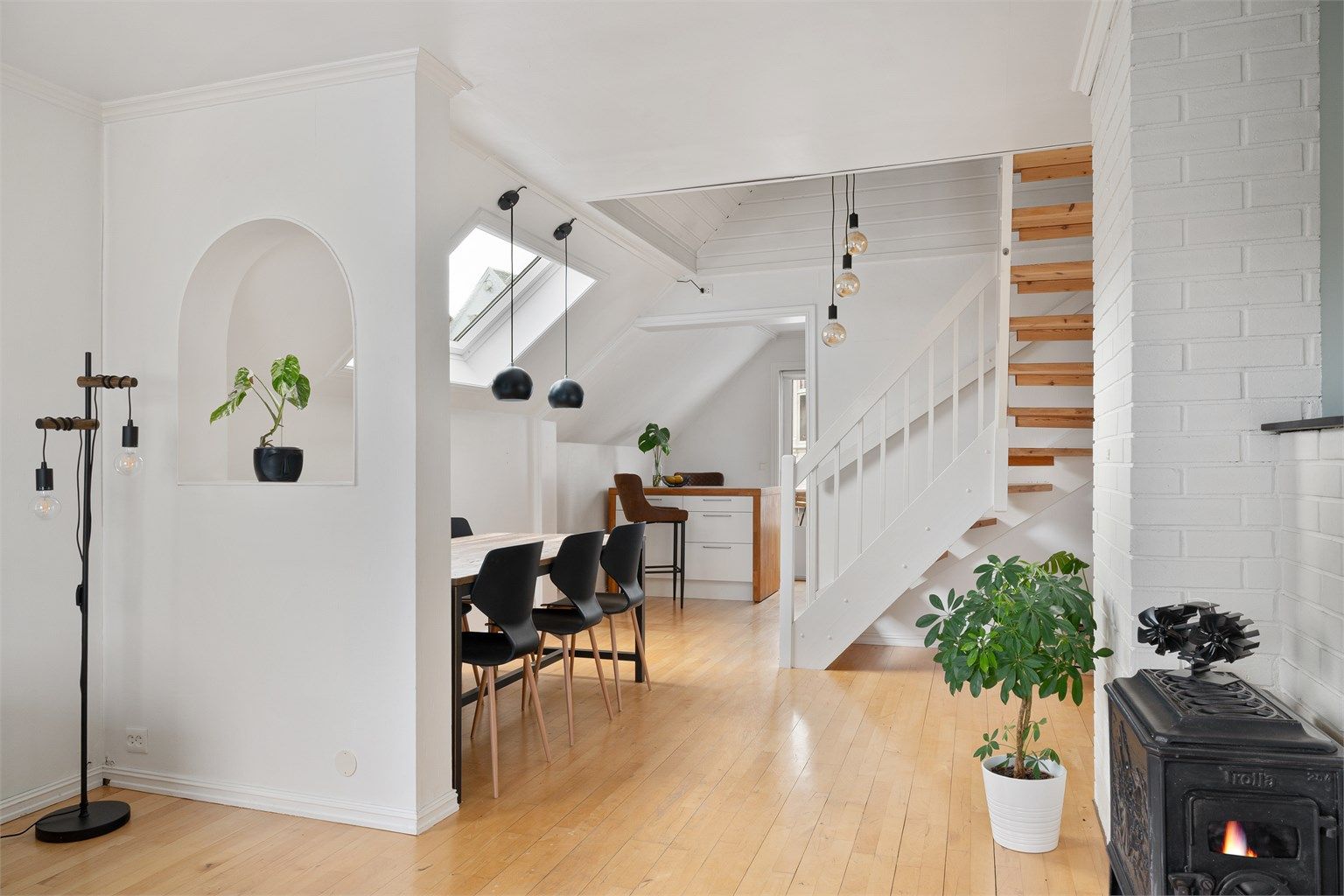 Leiligheten er delt inn i ulike soner. 