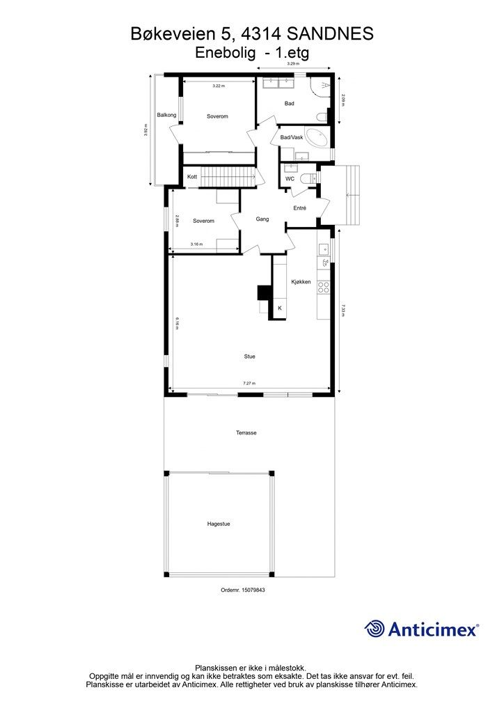 Plantegning 1. etasje.