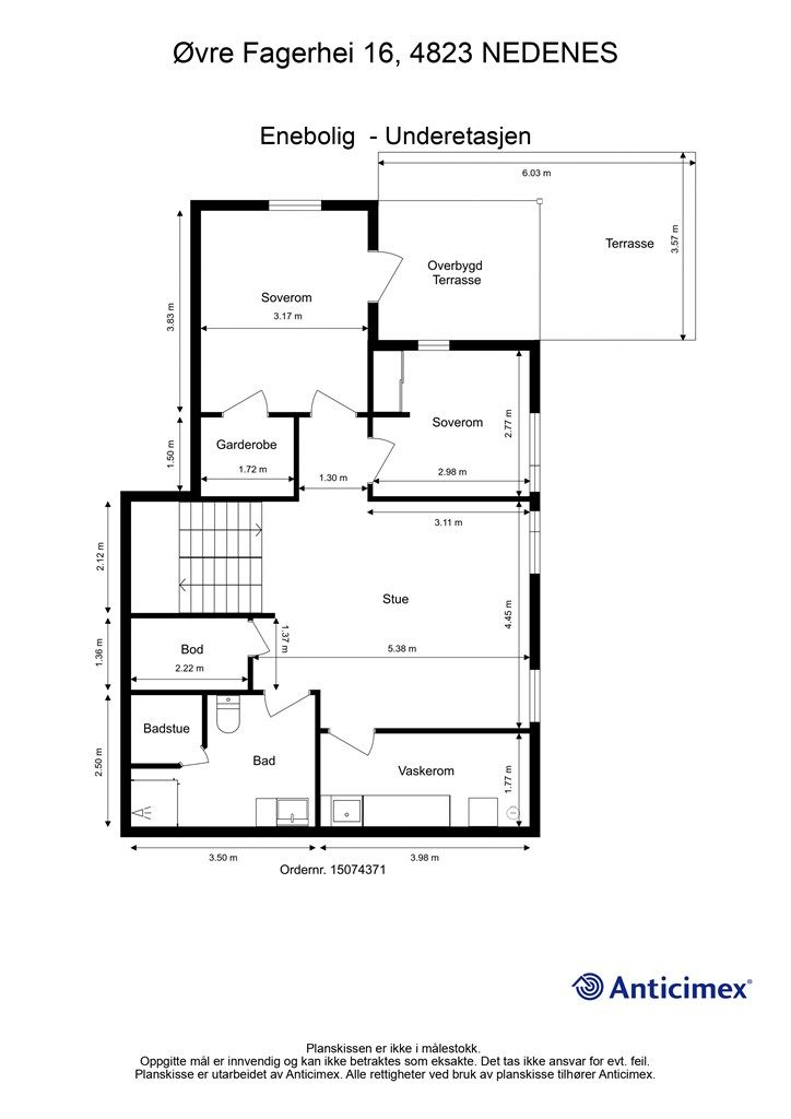 Plantegning- underetasjen 