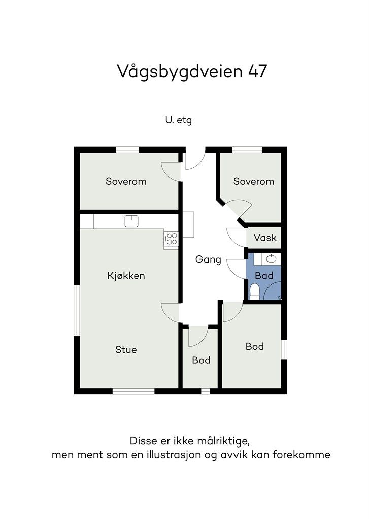 Plantegning kjeller. (ikke godkjent til varig opphold)