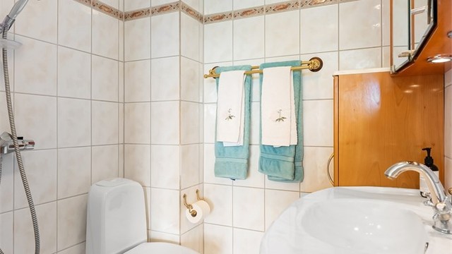 Flislagt baderom med gulvvarme
