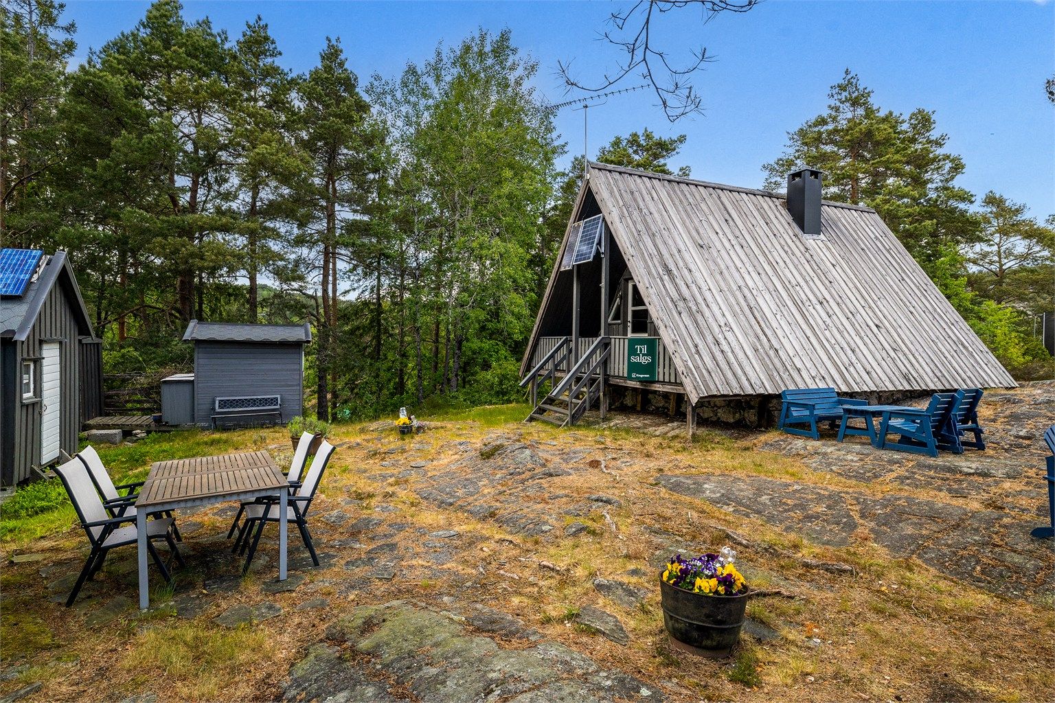 IKONISK FORM: A-hyttas form bidrar til enkelt vedlikehold og mer tid til ferie og fritid.