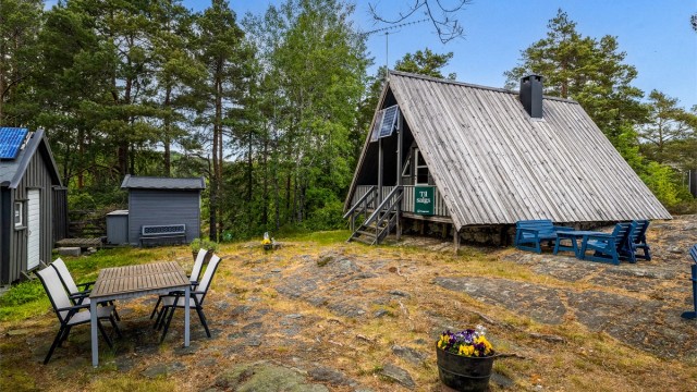 IKONISK FORM: A-hyttas form bidrar til enkelt vedlikehold og mer tid til ferie og fritid.