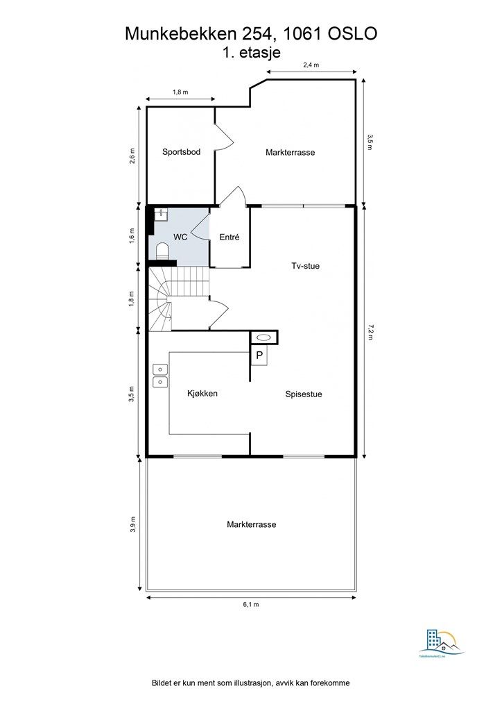 Plantegning - 1. etasje.