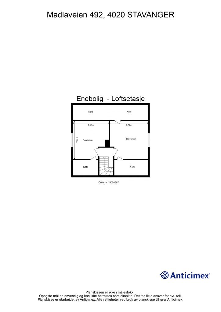 Plantegning - Loftsetasje