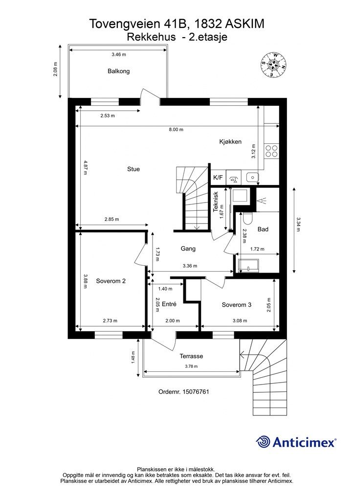 Plantegning - 2. etasje