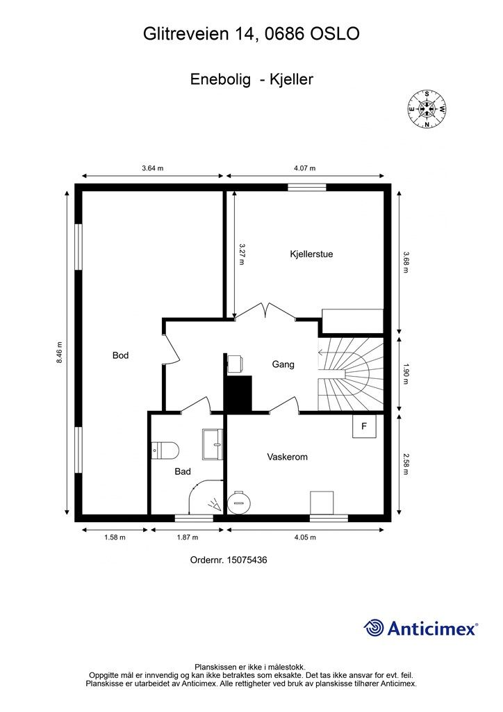 Plantegning, Kjeller.