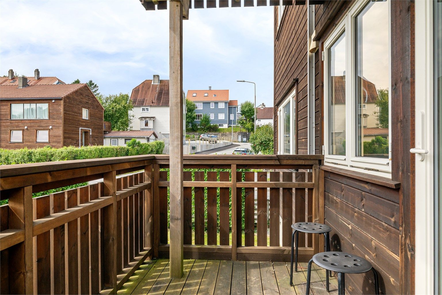 Balkong med plass til utemøbler. 