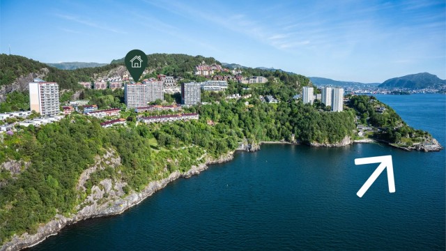 Helleneset friluftsområdet til høyre i bildet