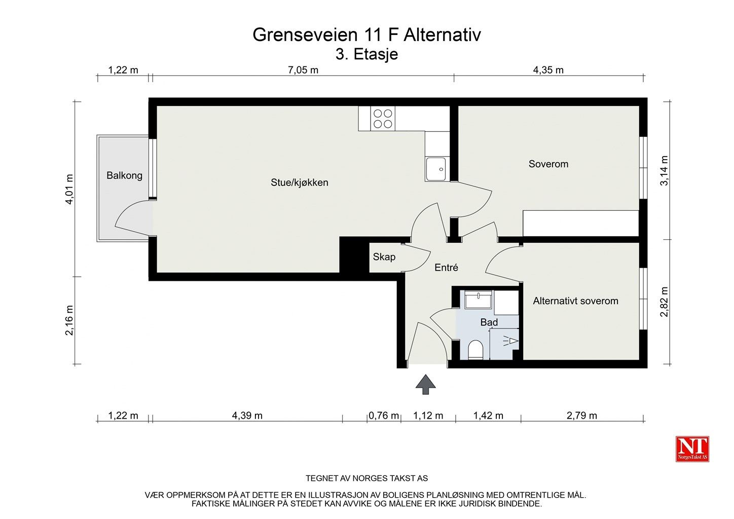 Alternativ planløsning. 