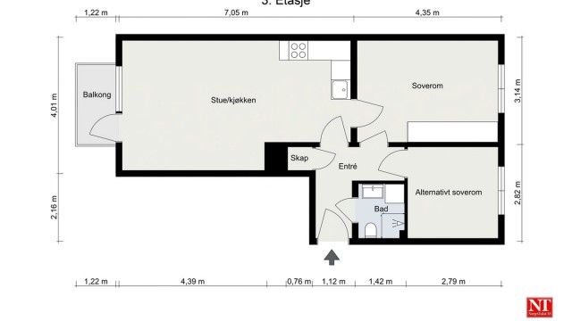 Alternativ planløsning.