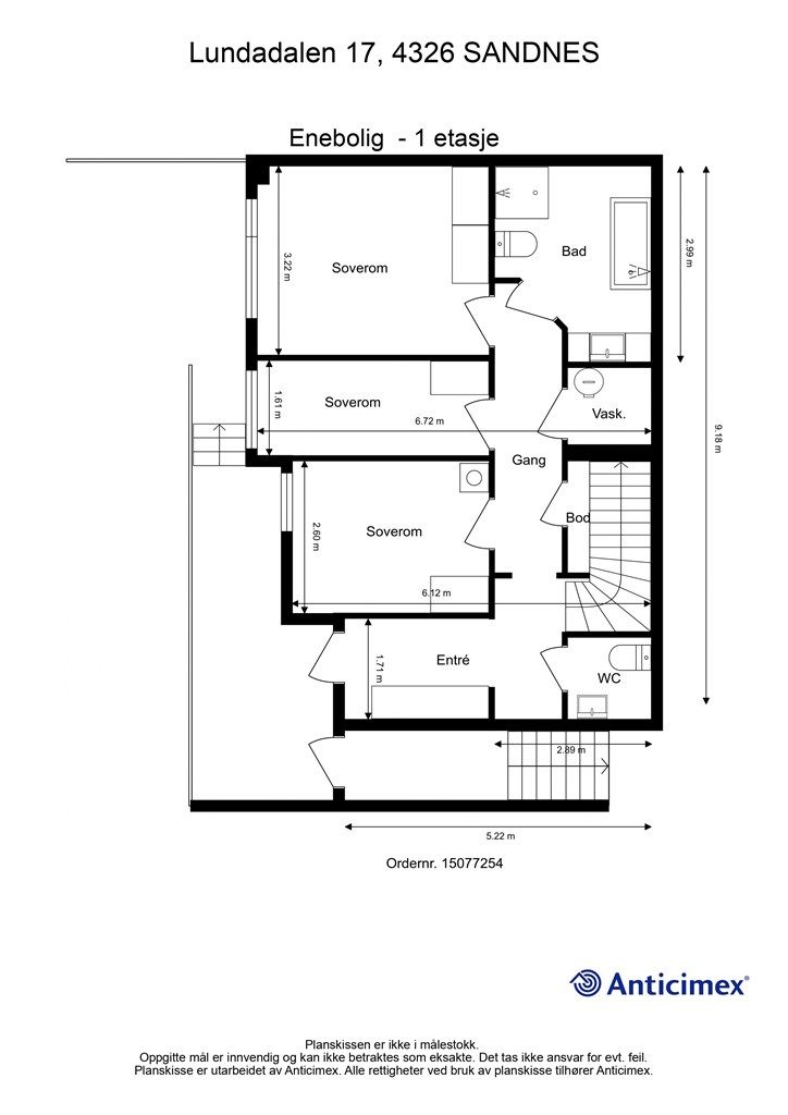 Plantegning 1 etasje