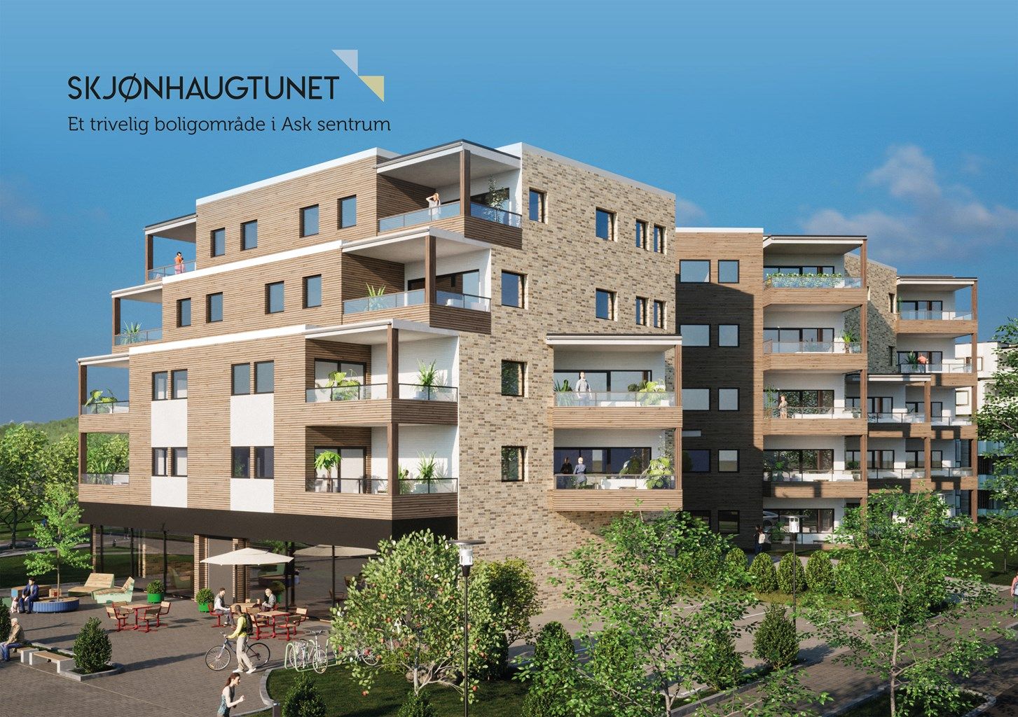 Velkommen til Skjønhaugtunet! Byggetrinn 3 er nå ute for salg. Prosjektet inneholder hele 38 lekre leiligheter med parkmessig og luftige utearealer. Her er det mulighet til å kjøpe en stor 2, 3 og 4 roms leilighet med høy standard. 