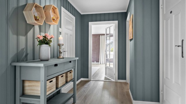 Gang med adkomst til soverom og stue