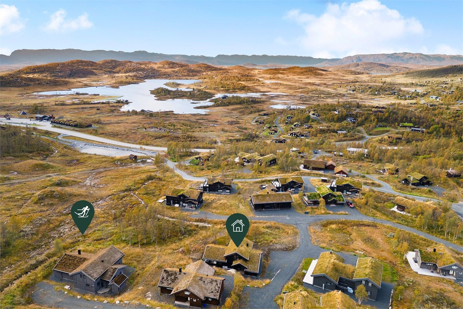 Utmerket beliggenhet med skiløypene rett ved siden av