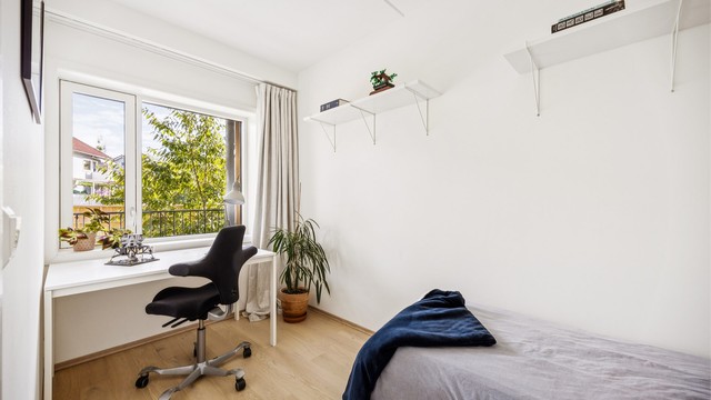 Soverom nr. 3 er fleksibelt – perfekt som barnerom, gjesterom eller hjemmekontor