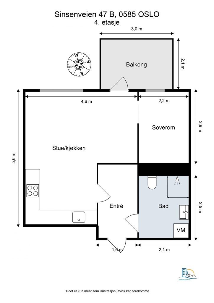 Floorplan letterhead - Sinsenveien 47 B, 0585 OSLO - 4. etasje - 2D Floor Plan.jpg