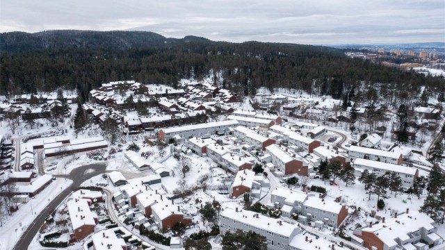 Trygve Nilsens vei er et populært boligområde på Ellingsrud Vest.
