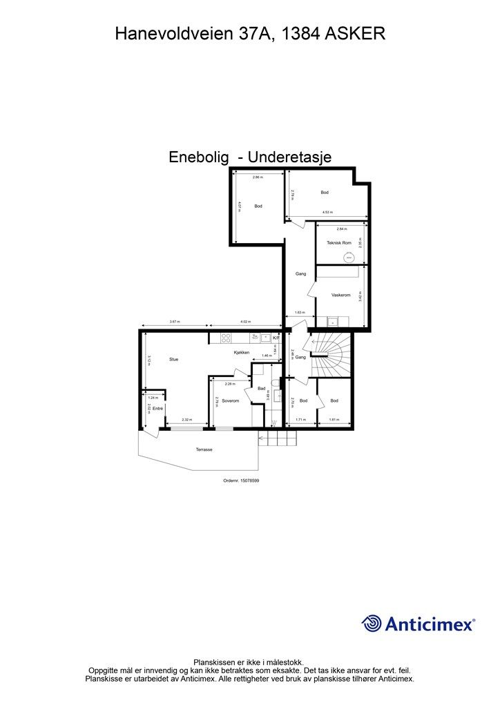 Plantegning - Underetasje