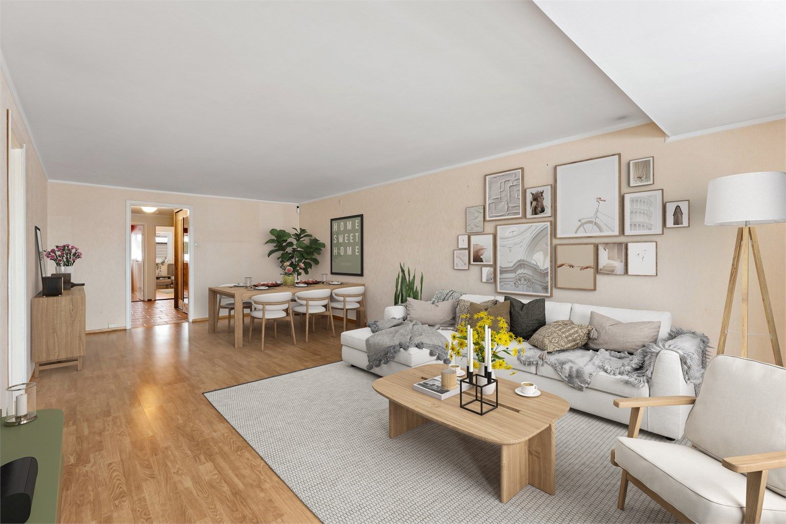 Digitalt stylet bilde av stuen