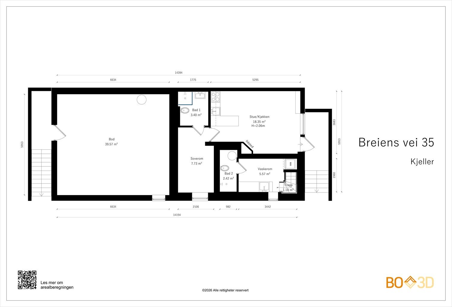 Plantegning - underetasje