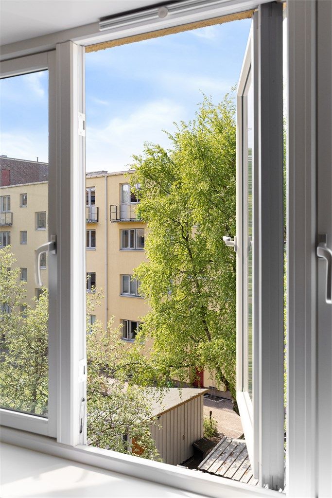 Soverommet er vendt ut mot bakgården