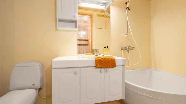 Baderom i underetasjen/hybelen.