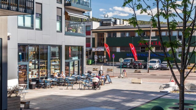 Uteserveringen på Grains.