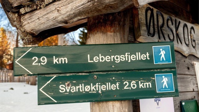 Området byr på et nettverk av merkede turstier, med Lebergsfjellet og Svartløkfjellet som nære turmål