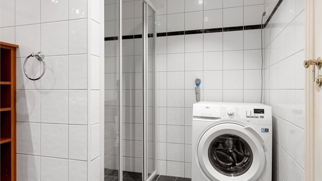 Det er også opplegg for vaskemaskin.