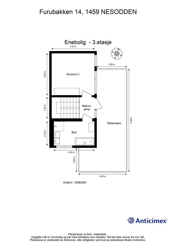 Plantegning 3.etasje