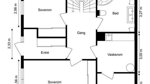 Planløsning 1. etasje.