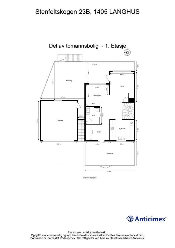 Plantegning-1. Etasje bolig og garasje