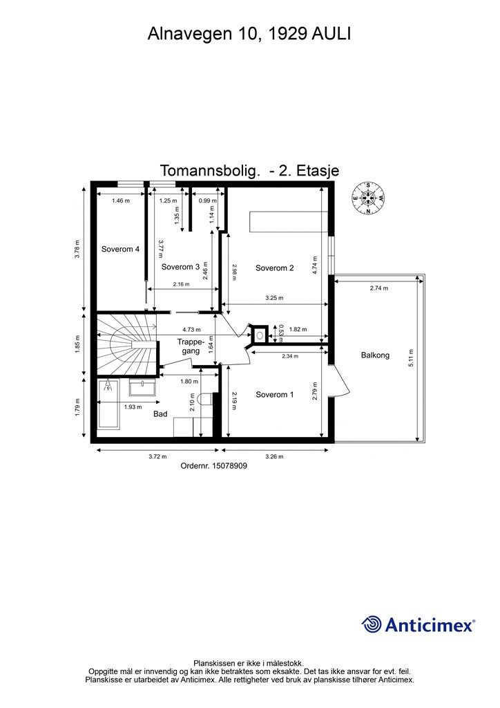 Plantegning - 2. etasje