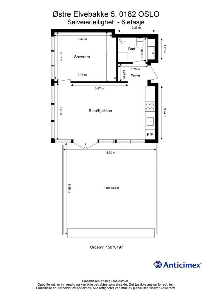 Plantegning 6. etasje.