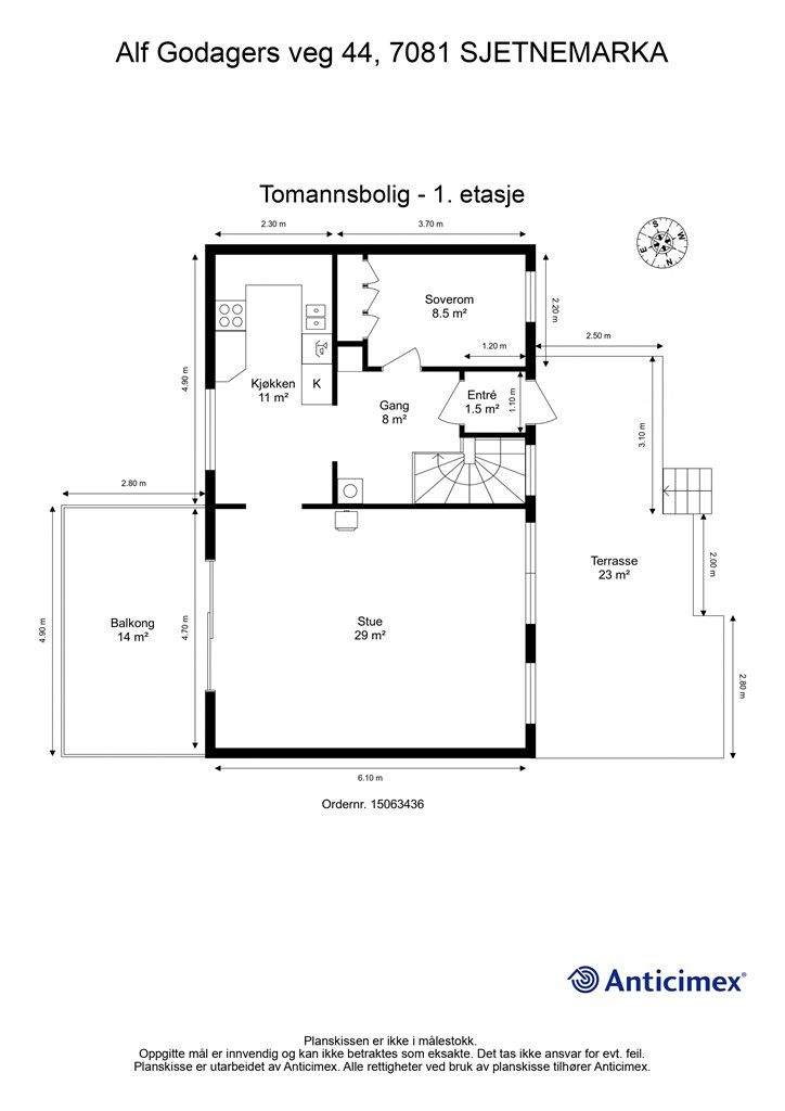 Planskisse 1. etasje.