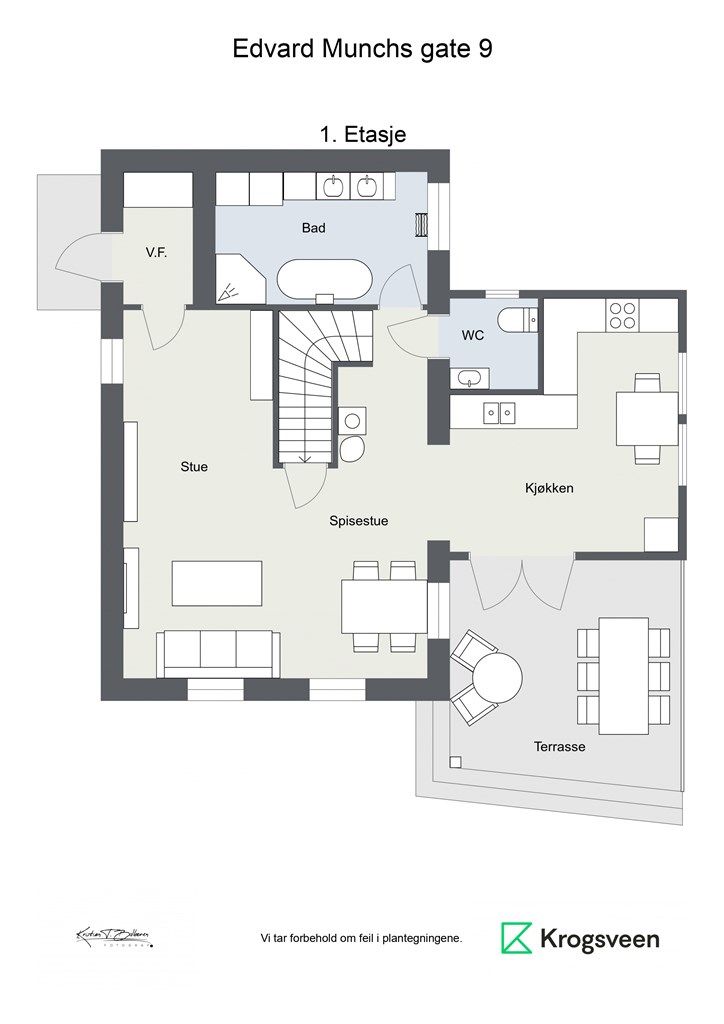 Edvard Munchs gate 9 - Plantegning 1. etasje