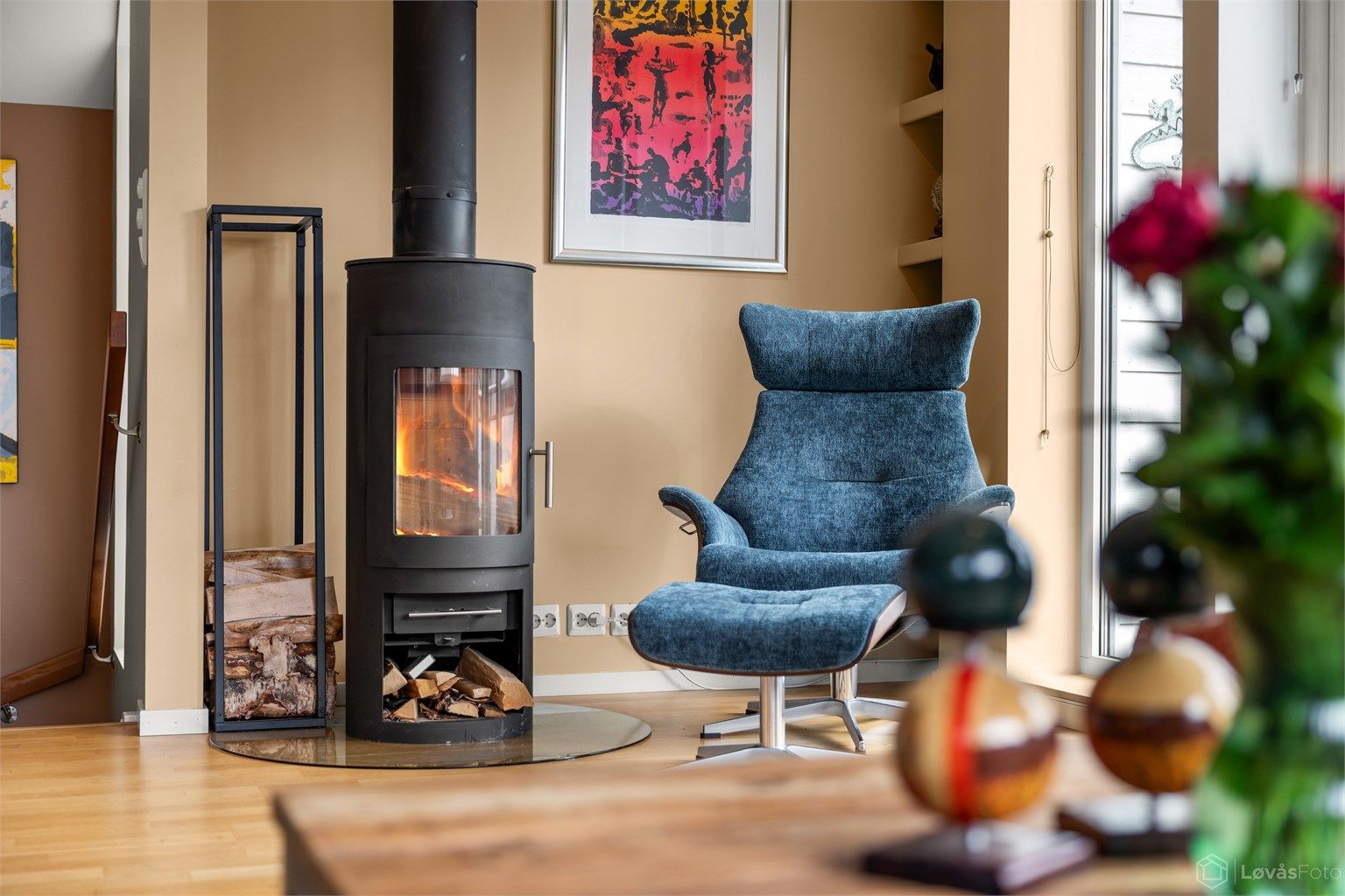 Et perfekt sted for å samles på kjølige kvelder.