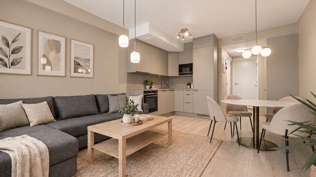 Inspirasjon - digitalt endret farge, gulv, kjøkken og møbler