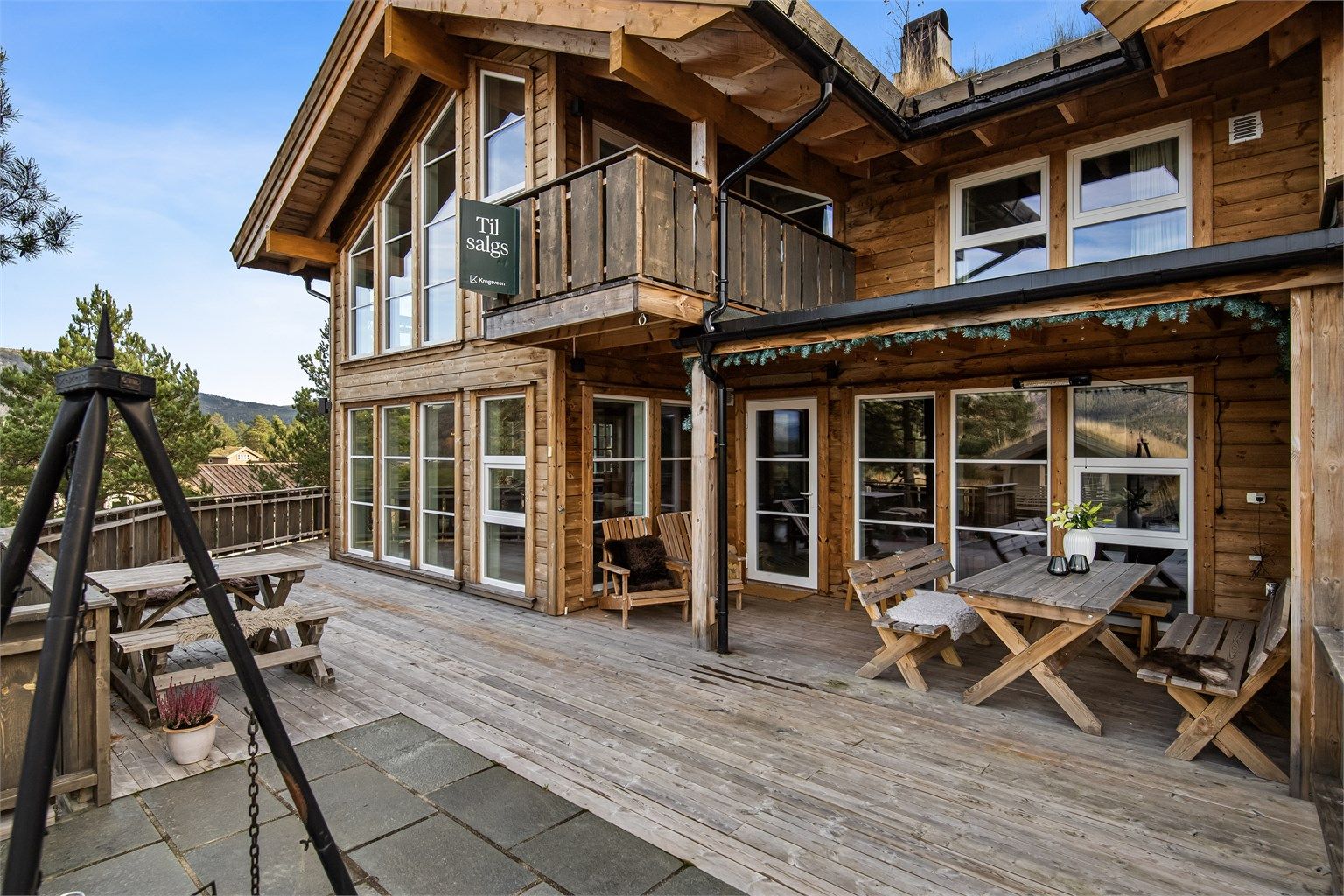 Her har du 84 kvm med terrasse med masse sol og utsikt