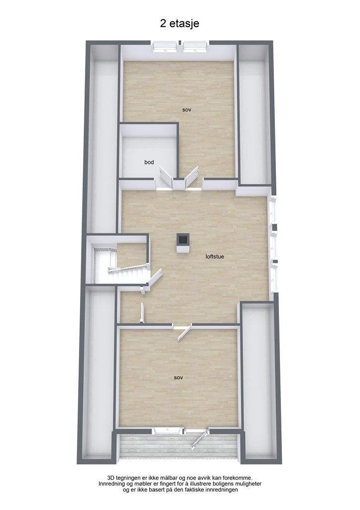 Plantegning 2 etasje.