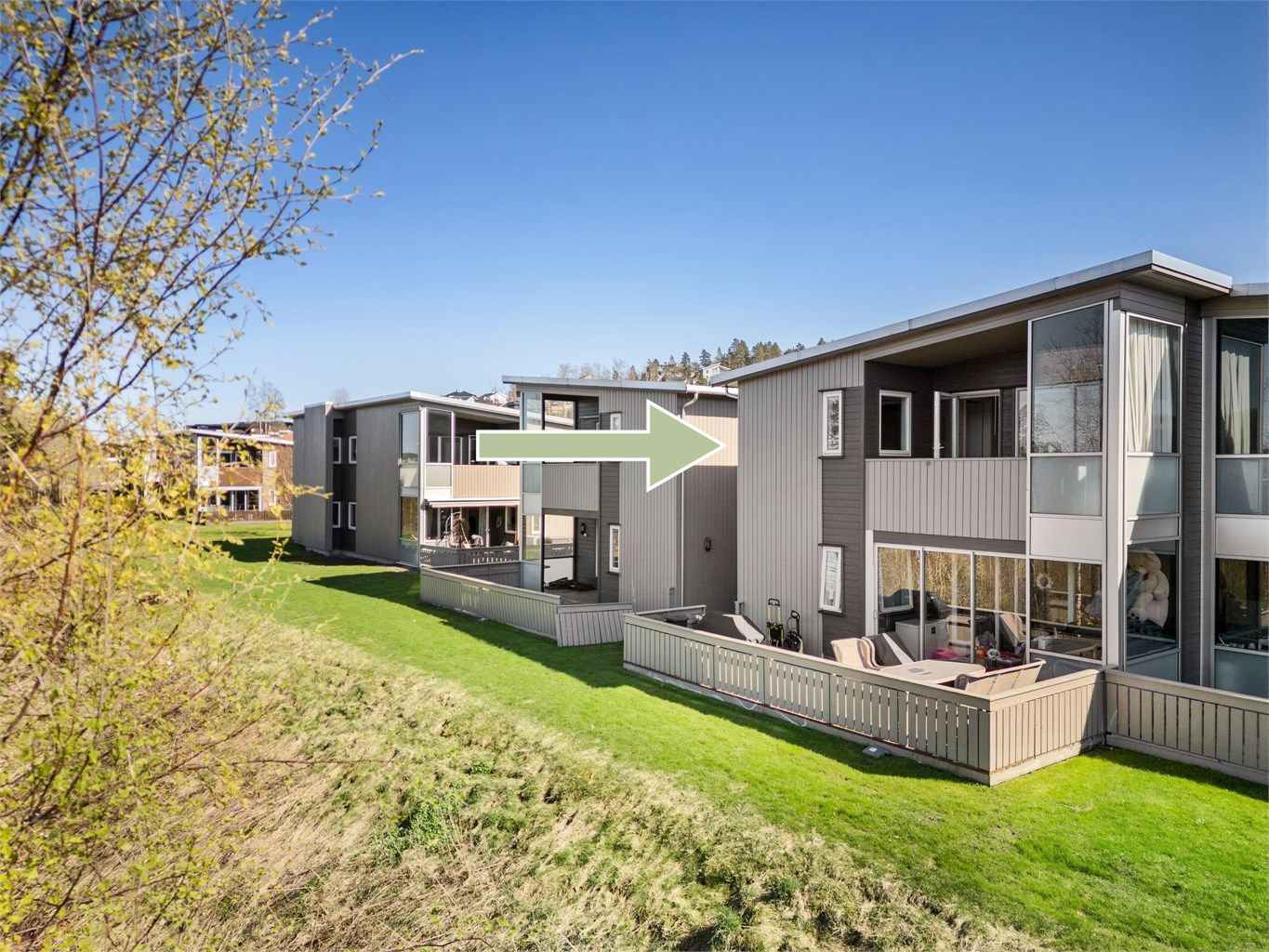 Leiligheten ligger i andre etasje i et rolig og etablert boligområde på Åskollen.
Foto: Ole Thoresen