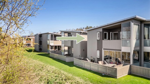 Leiligheten ligger i andre etasje i et rolig og etablert boligområde på Åskollen.
Foto: Ole Thoresen