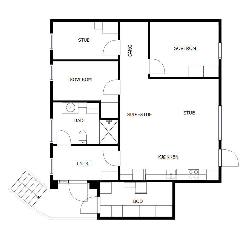 Planskissen er veiledende.