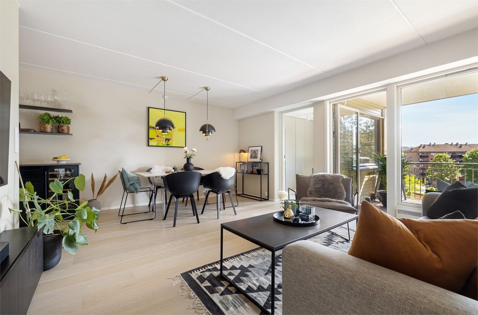 Dette er en flott tre-roms med gode løsninger. 