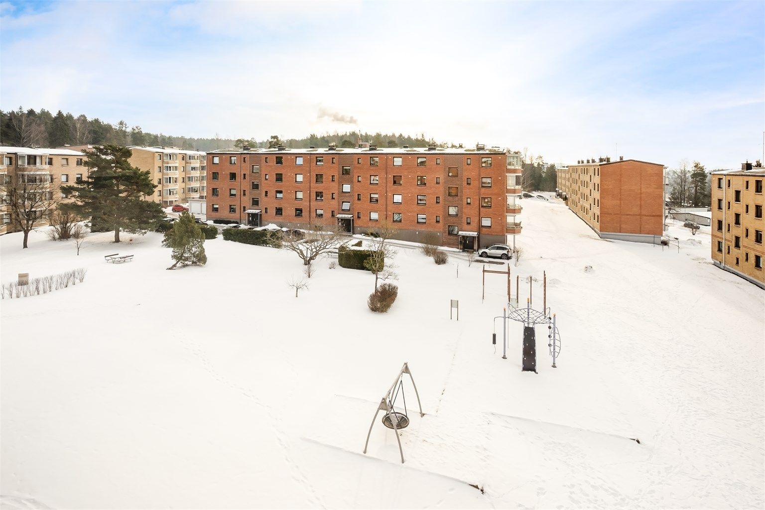 Flott utsikt fra soverommet. 