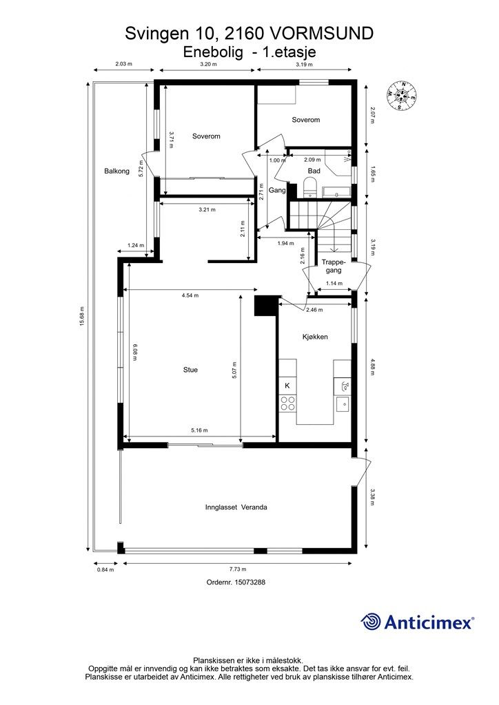 Plantegning - 1.etasje.