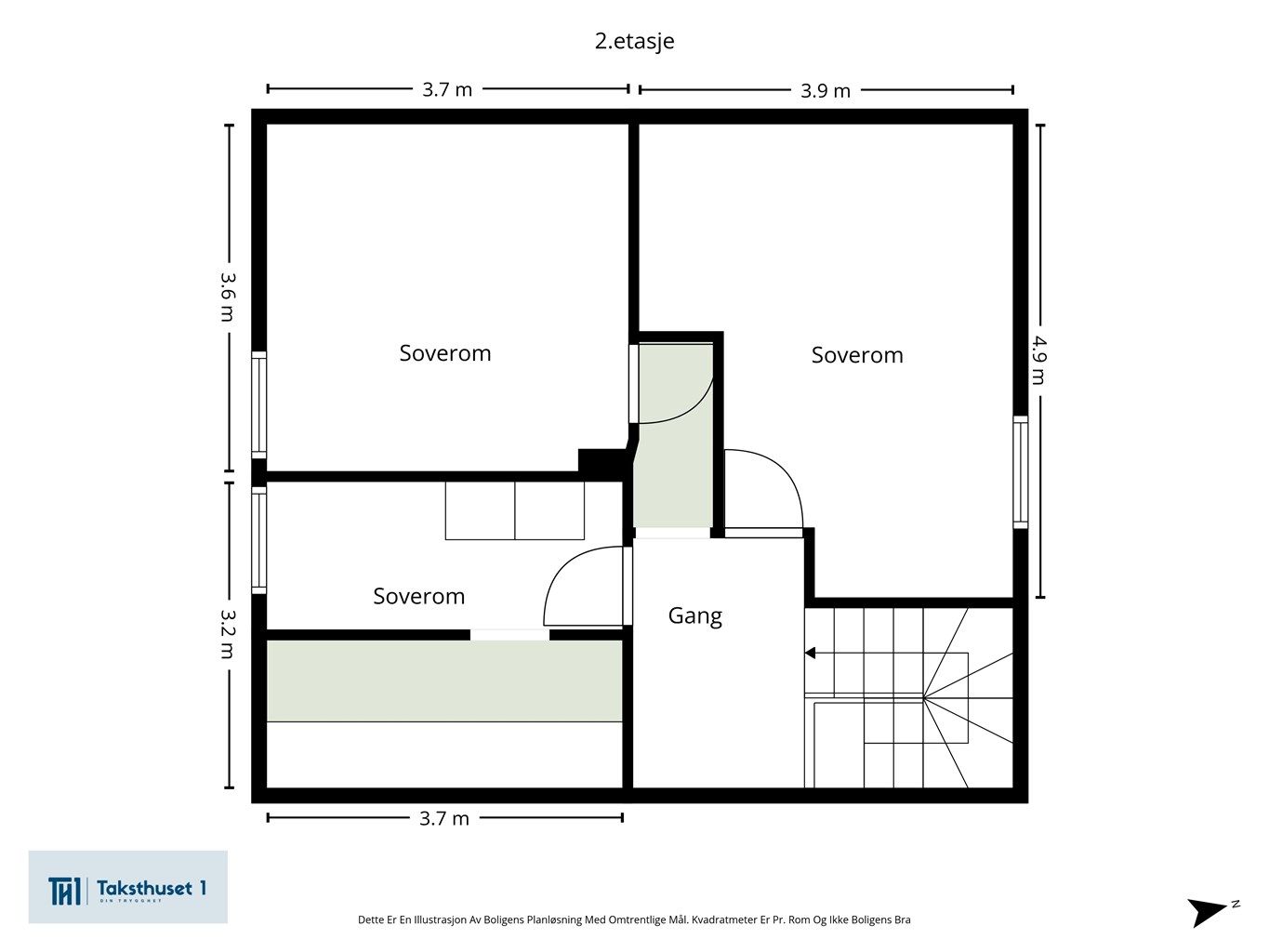 Plantegning 2. etasje.