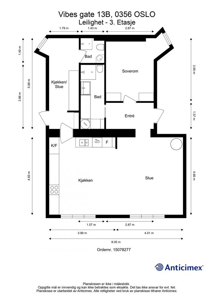 Plantegning - 3. Etasje