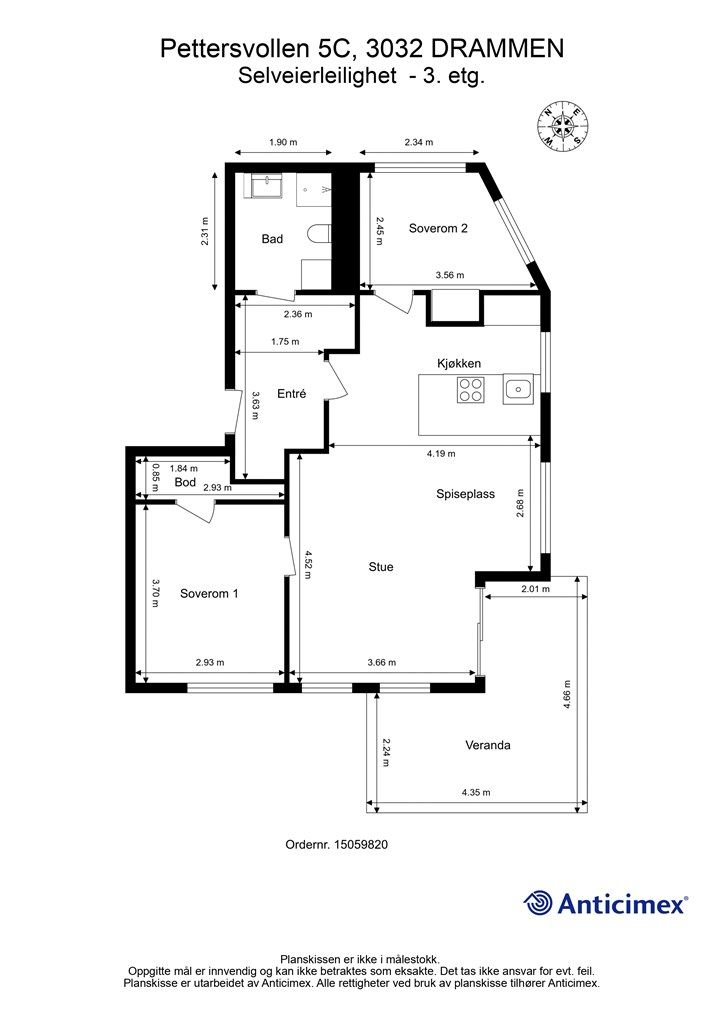 Plantegning 3.etasje